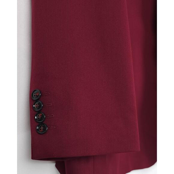 Tayion Collection Men's Classic-Fit Stretch Suit Jacket Dark Red Solid 52R NWT - Picture 5 of 7